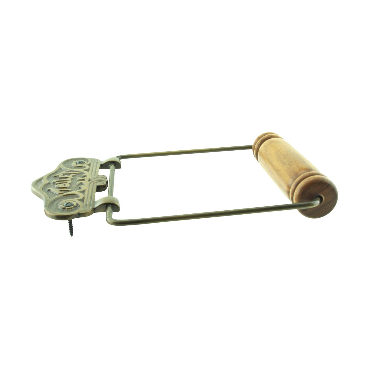 Renovators Supply Wall mount Toilet Tissue Paper Holder 7.5"H x5.5"W x1"Proj. Antique Brass Finish