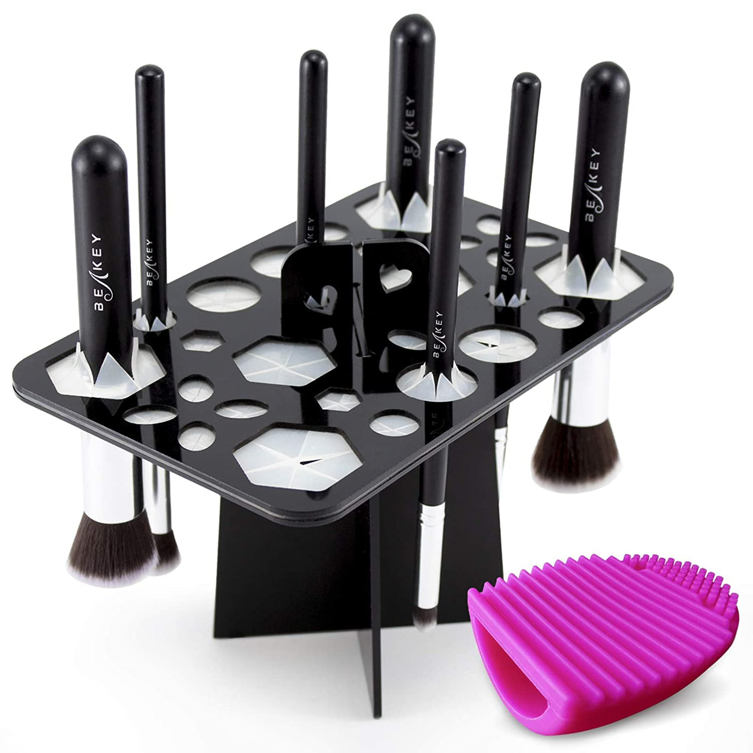 72 Holes Makeup Brush Drying Rack Collapsible Makeup Brush Holder