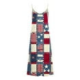 thumbnail image 5 of Joau Womens American Flag 4th of July Dresses Star Striped Patriotic Spaghetti Strap Sleeveless Maxi Dress Summer Beach Sundresses, 5 of 5