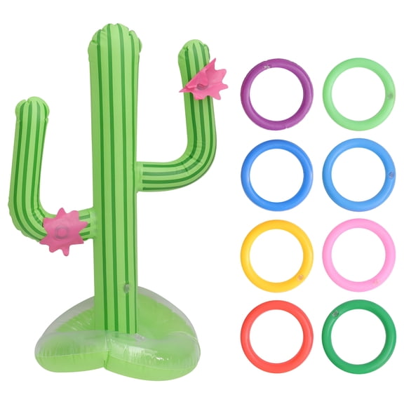 BESTSKY 2026 New Inflatable Cactus Ring Toss with 8 for Pool Party for Pool Games,Parties,Summer Fun,Outdoor Activities,Family Entertainment