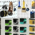 thumbnail image 5 of Ganchos de metal para tablero perforado para organizar herramientas, ganchos para estanterías que ahorran espacio con diseño hacia arriba para evitar que el producto se deslice, gancho de acero, 5 of 5