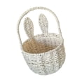 thumbnail image 2 of Cesta tejida de almacenamiento con asa, decoración de Pascua con Orejas de conejo, cesta trenzada de Pascua, cesta de mano para Baby Shower y niñas, 2 of 9