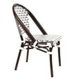 Design Lab MN LS3003GRYWHT Aluminum Bamboo Grey Patio Chair