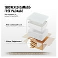thumbnail image 6 of Ceramic Vessel Sink 19x14.7", White Bathroom Vanity Sink, Durable Vitrified Ceramic Bowl, Modern Rectangular Design for Bathroom Renovation, 6 of 7