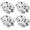 Halloween Ghost Pumpkin Pattern, variant on Halloween Gnome Witches with Spooky Elements Slouchy Beanie Unisex 4 Pack,Soft and Flexible,Chemo Headwear Sleep,Dual Use,Cap Scarf