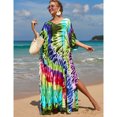 thumbnail image 2 of Sunforyou Kaftan Dresses for Women Plus Size Swimsuit Cover up Caftans Vneck Moo moo Dresses Loose Loungewear, 2 of 6