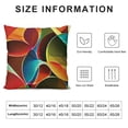 thumbnail image 5 of Abstract Throw Pillow Cushion Cover, Graphic Curved Origami Design with Colored Details Work of Art, Decorative Square Accent Pillow Case Orange White, 5 of 5