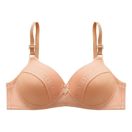 Womens Bralettes No Underwire Bra Feature V-Neck Demi & Balconette Bra Style W-1130 Khaki L