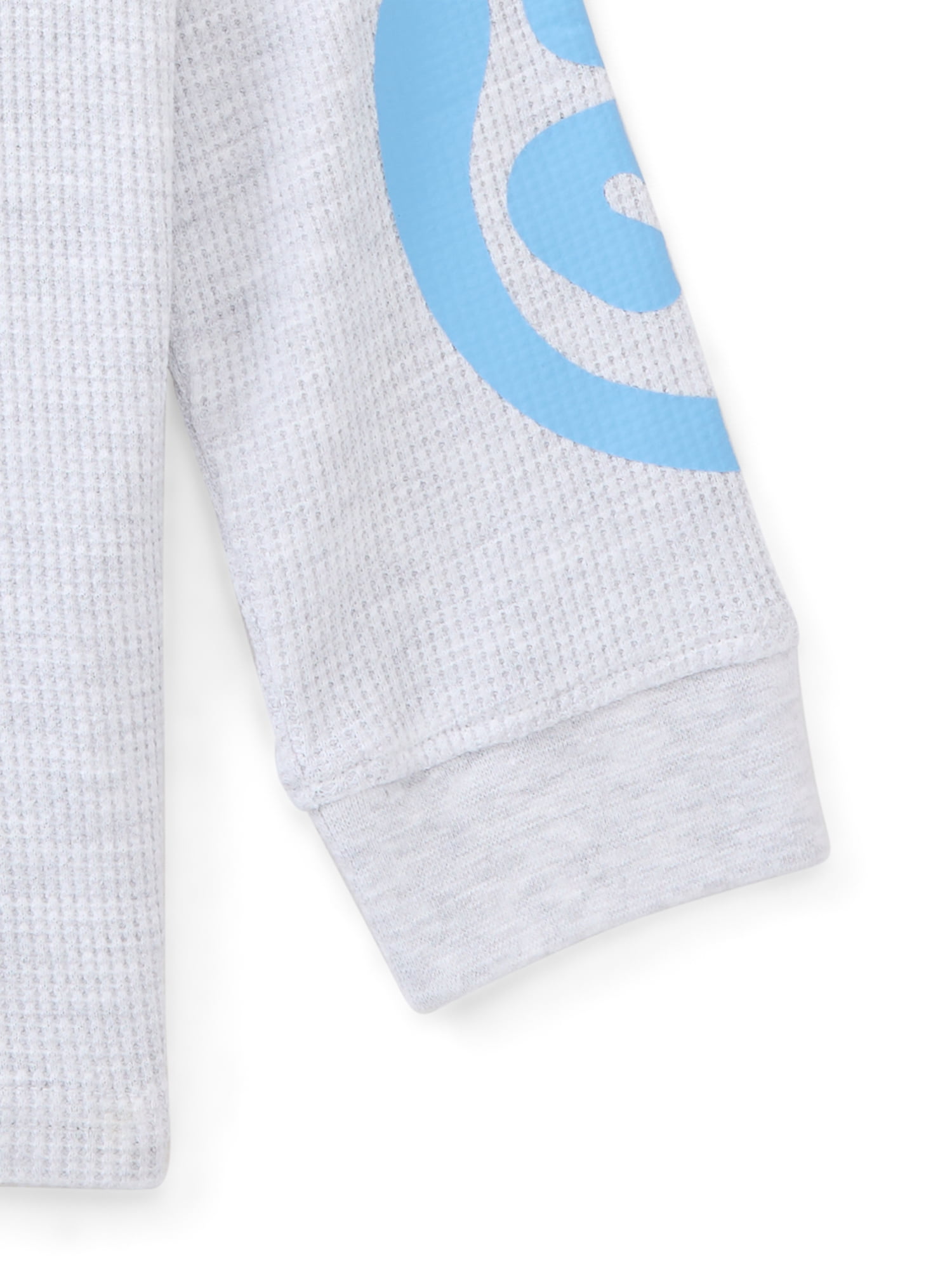 Bluey Toddler Boys Holiday Thermal Henley Shirt with Long Sleeves, Sizes 12M-5T