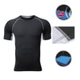 thumbnail image 3 of Felirenzacia Quick Dry Fitted T-Shirt for Men Athletic Performance Moist Wicking Active Tee Top Summer Short Sleeve Pullover Gray,L, 3 of 5