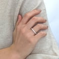 thumbnail image 4 of Silverly Women's 925 Sterling Silver Cubic Zirconia Pave Round Cut Brilliant Full Eternity Ring, 4 of 6