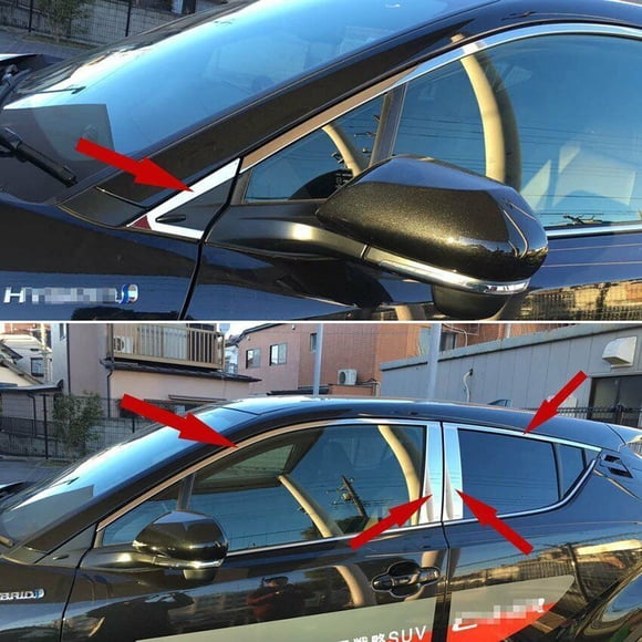 for Toyota CHR C-HR 2016-2021 Chrome Upper Window Strip +Pillar Posts Cover Trim