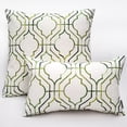 thumbnail image 3 of Biltmore Gate Green Throw Pillow 12x20 Cotton Rectangular Lattice Design, 3 of 4