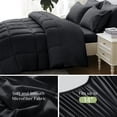 thumbnail image 3 of Juego de cama JOLLYVOGUE tamaño matrimonial de 7 piezas, negro, 3 of 7