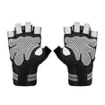 thumbnail image 1 of Guantes deportivos de medio dedo, entrenamiento, guantes de levantamiento de pesas, guantes de ciclismo deportivos Negro Zulema Guantes de gimnasio, 1 of 8