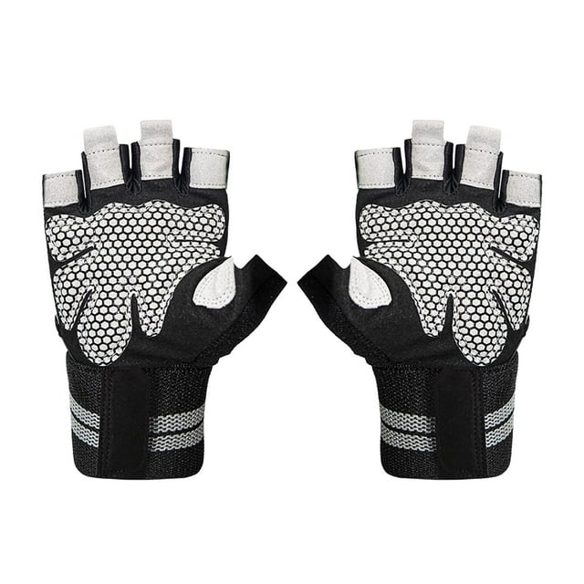 Guantes deportivos de medio dedo, entrenamiento, guantes de levantamiento de pesas, guantes de ciclismo deportivos Negro Zulema Guantes de gimnasio