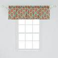 thumbnail image 2 of Ambesonne Fruits Valance Pack of 2, Tropical Papaya Slices Art, 54"X18", Dark Coral and Seafoam, 2 of 4