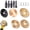 14pcs, variant on 14 Pcs Wood Carving Wheel Set, Angle Grinder Attachment for Woodworking, Shaping Discs and Rotary Files for DIY Furniture Restoration
