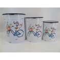 thumbnail image 1 of Jardinières Blanches avec Vélo Bleu & Fleurs Hello Spring, Ensemble de 3, 1 of 1