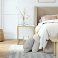 thumbnail image 3 of Costway 22" 2-Tier Sofa Side Table Square Metal Frame for Living Room Bedroom Bronze, 3 of 10