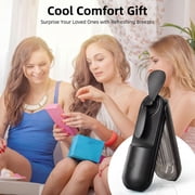Portable Fan Handheld Fans Mini Fan Personal Folding Fans Rechargeable Travel Fan Summer Black