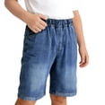 thumbnail image 7 of Sopiago Boy's Baggy Jeans Jorts Denim Shorts Casual High Waist Wide Leg Loose Bottoms Shorts Knee Length Boy Pants Blue,14-15 Years, 7 of 7