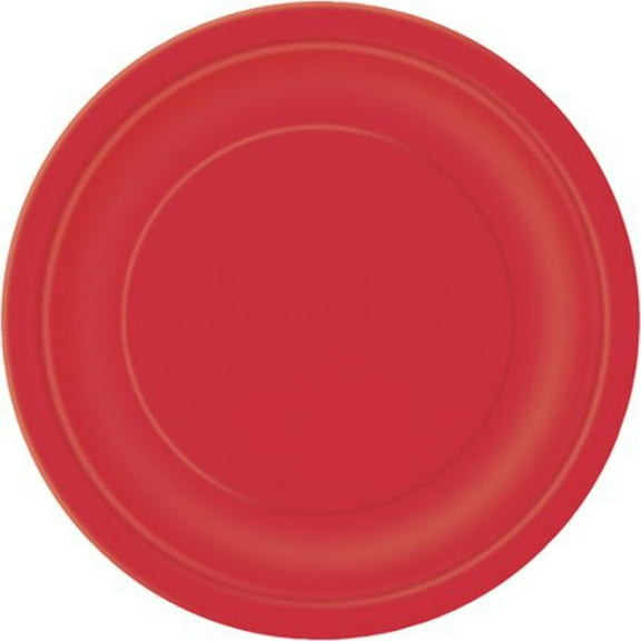 DINNER PLATES PAPER RED 24 CT - FINAL SALE