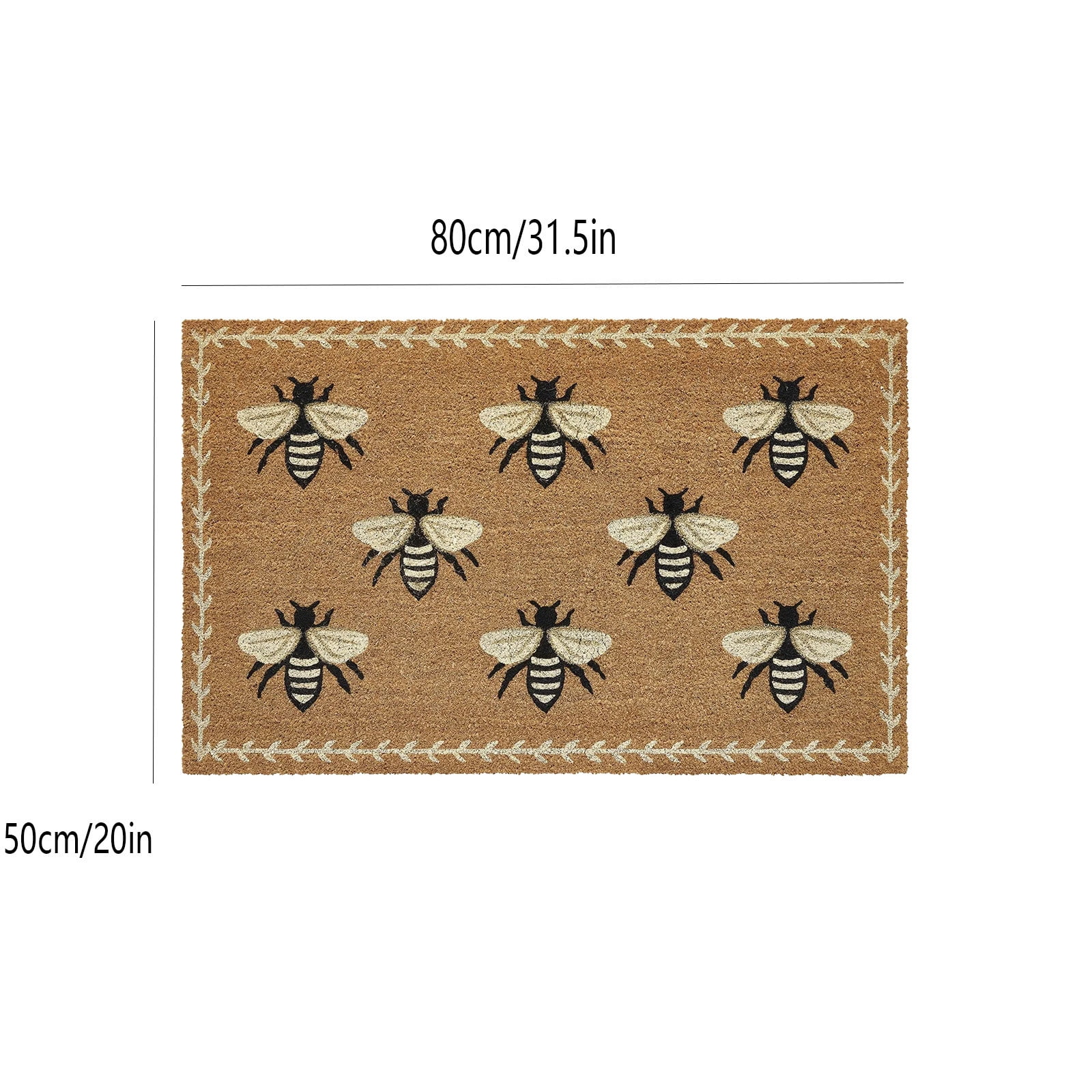 2026 New Bee Patterned Floor Mat, Decorative Door Mat with Whimsical Floral Design, Durable Outdoor/Indoor Use, Scrapes Dirt from Shoes, Ideal for Entryways, 19.7" x 31.5"