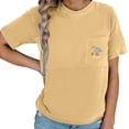 thumbnail image 3 of Gelikeya Women's Nursing Shirts Short Sleeve Breastfeeding Tshirt with Hidden Zippers Loose Fit Nursing Tops Maternity Clothes Yellow, Size S, 3 of 6