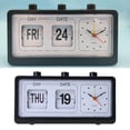 thumbnail image 2 of Retro Manual Flipped Calendar Alarm Clock Battery Operated for Home Aesthetic, 2 of 8