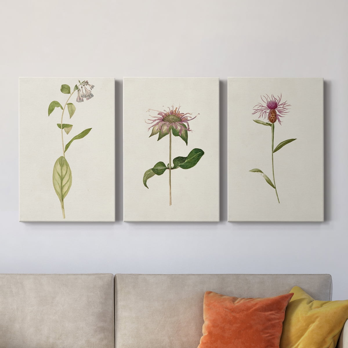 Mauve Garden Flowers IV Premium Gallery Wrapped Canvas - Ready to Hang - 40 x 60 Each