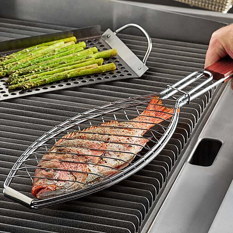bbq accessories fish Kitchen Groups Steel Non-Stick Coating Grill Net Barbecue Grilling Fis Its ideal for grilling burgers Mr. Bar-B-Q Stainless Steel Fish
