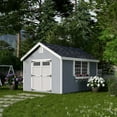 thumbnail image 2 of Little Cottage Co. 10x14 Colonial Williamsburg Shed with Operable Windows and Floor, Outdoor Wood Storage Do-It-Yourself Precut Kit, 2 of 14