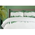 thumbnail image 4 of Ambesonne Palm Leaf Duvet Cover Sets, Forest Leaves Frame, 2-Queen, Hunter Green, 4 of 7