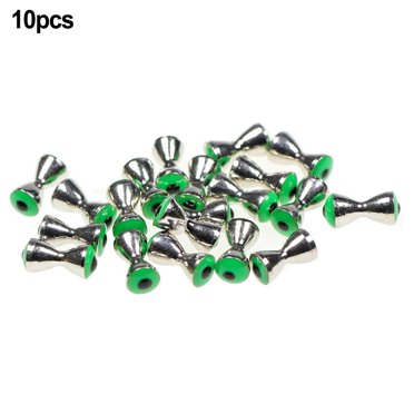 Bgsha 10 Pcs Appâts à Mouches Yeux Matériel de Montage Haltère Forme 3.2mm 4.0mm 4.8mm Pêche