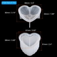 thumbnail image 2 of Uxcell Jar Silicone Mold, 2 Pack Heart-Shaped Resin Box Mold DIY Container Mold for Home Decor, 2 of 6