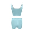 thumbnail image 7 of Goodtrade8 Womens Shorts & Tops Pajamas Sets Button up Sleeveless Homewear 2 Pieces Casual Loungewear PJS Homewear Home PJ Sets for Women Solid Color, 7 of 7