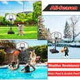 thumbnail image 3 of HooKung Swimming Pool Basketball Hoop Portable Water Basketball Goal Poolside Height Adjustable Beach Basketball Stand for Pool with Base and 35" Backboard for Indoor Outdoor Games 3.1-4.7 FT Black, 3 of 12
