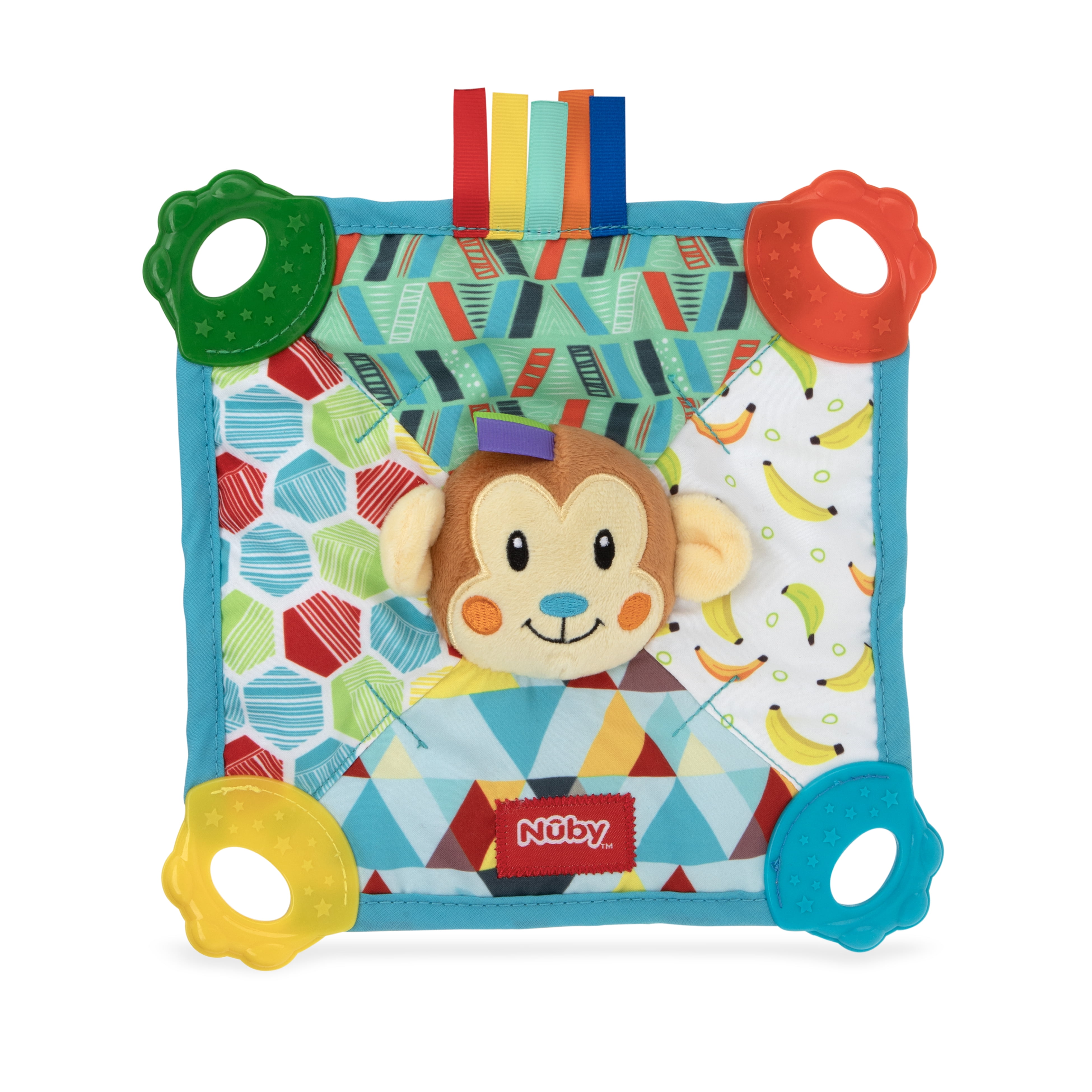 nuby plush teething blankie