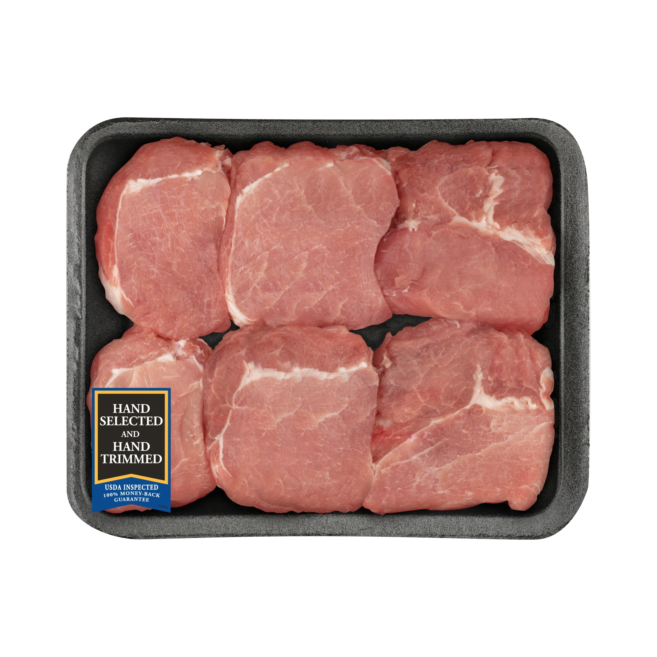Pork Loin Ribeye Chops, Boneless, 6 count, 1.62 - 3.5 lb Tray