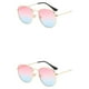 thumbnail image 1 of Qarigey Gafas de sol hexagonales para hombre y mujer, lentes polarizadas a la moda, montura ligera, protección para PC, color dorado, rosa, Dorado Rosa Azul C14 2Conjunto, 1 of 6