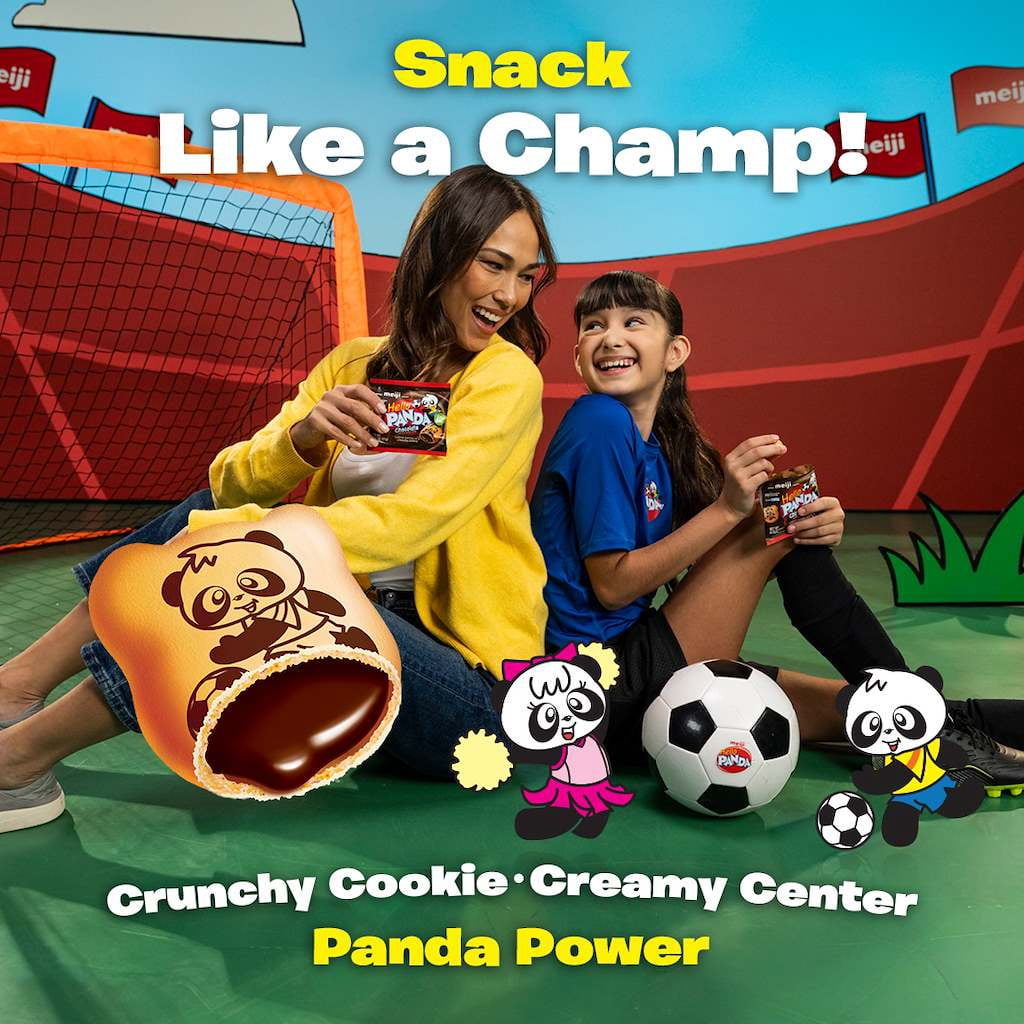 Meiji Hello Panda Chocolate Crème Cookies, Fun Bite-Sized Kids Snacks, 2.2oz Bag