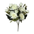 thumbnail image 2 of Ramo de rosas y peonías artificiales de seda, arreglo floral decorativo para el hogar, la oficina, bodas, fiestas y eventos. Plástico flexible envuelto en alambre de hierro para facilitar, 2 of 6