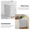 thumbnail image 3 of Narrow Place Trash Can Countertop Garbage Bin Japanese-style with Cover Lid Small Desk Bathroom Organizer White Office, 3 of 6