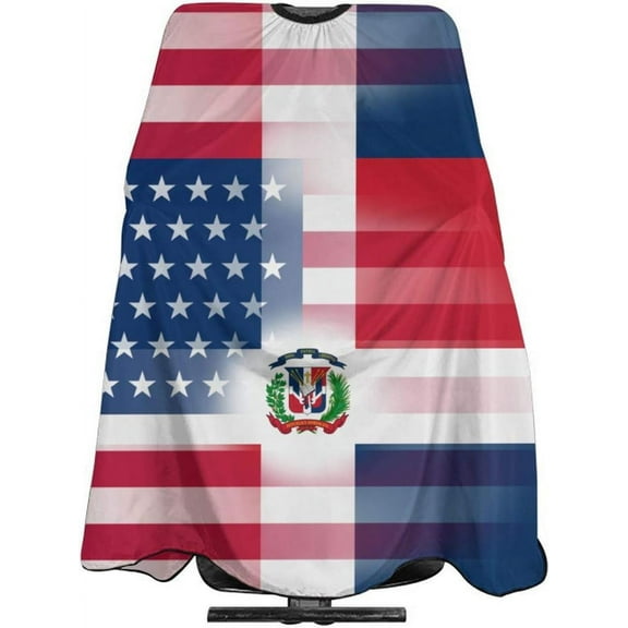 USA Dominican Flag Hair Salon Cape Haircut Apron Barber Cape Hair Cutting Gown