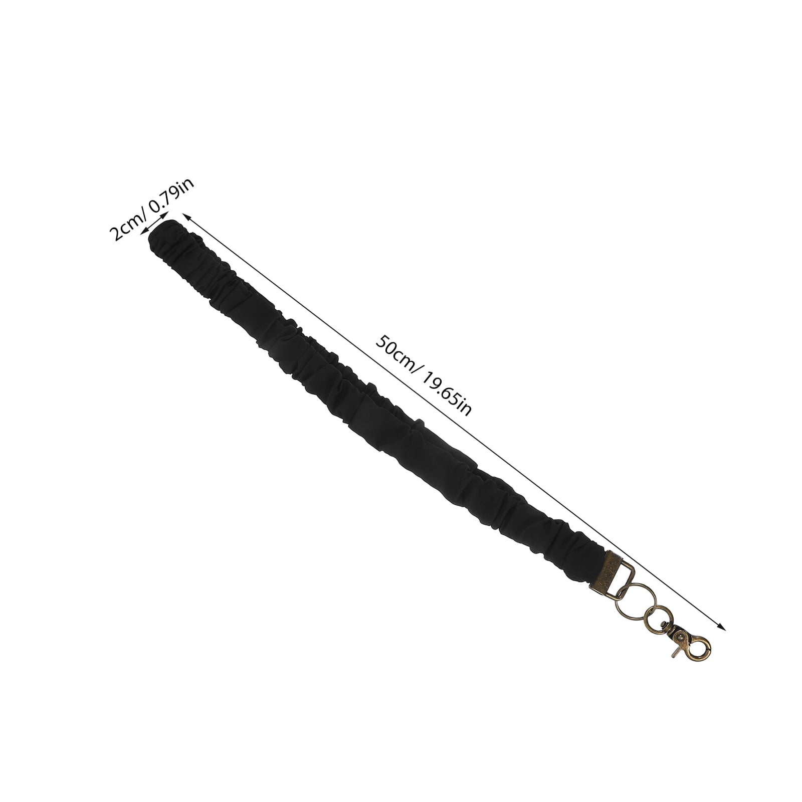 OUNONA 2-Pack Adjustable Badge Necklaces with Elastic Polyester Lanyard Straps for Holders and Stylus Use