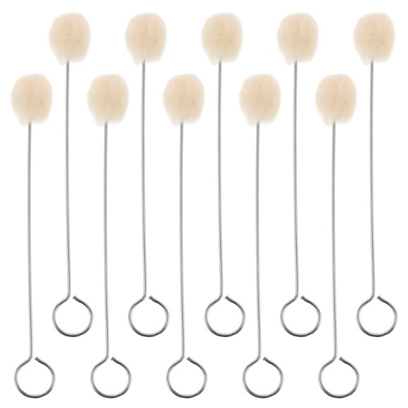 10pcs Leather Dye Wool Dauber Wool Balls Brush Metal Handle Wool Daubers Dye Balls