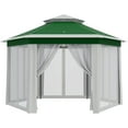 thumbnail image 3 of Garvee 79.5" Pop-Up Gazebo Tent, Adjustable Height with Mosquito Netting, Double-Layer, Green, 3 of 7