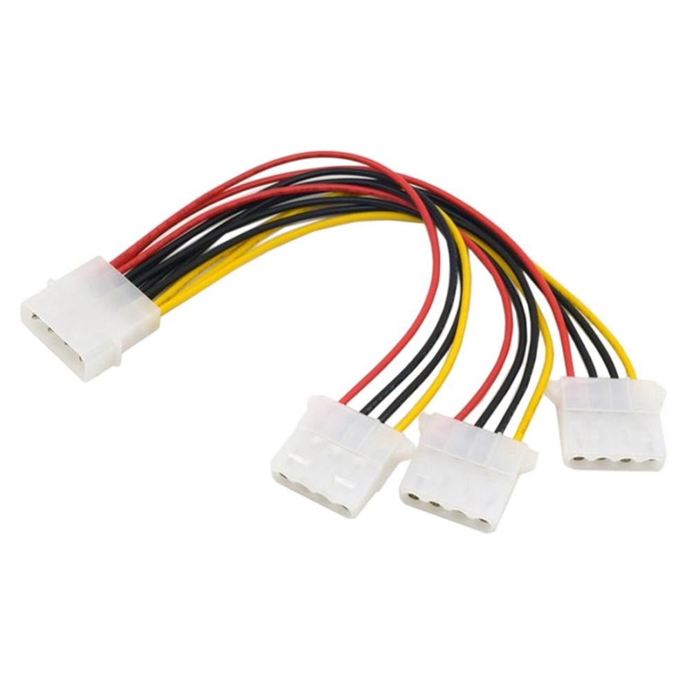 Integraal vingerafdruk diep Wenasi 4-pin Ide Power Cord 4-pin Molex Male To 3-port Molex Ide Female  Power Distributor Adapter Cable - Walmart.com