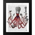 thumbnail image 2 of Fab Funky 20x24 Black Modern Framed Museum Art Print Titled - Octopus Fabulous French Chef, 2 of 5